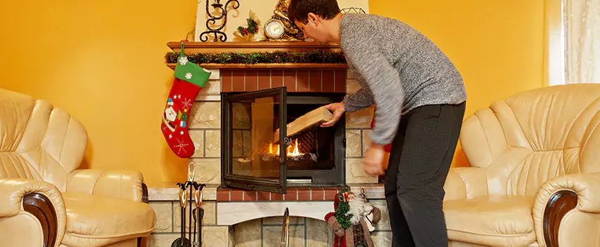 Rusted Metal Fireplace Restoration in Cherryland, California