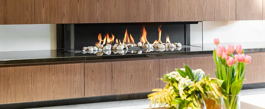 Double-height Fireplace Design Refurbishment in Cherryland, California